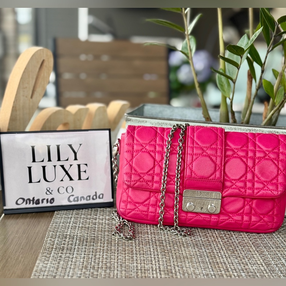 Dior Pink Quilted Crossbody Bag